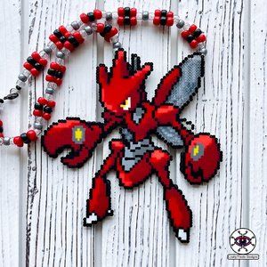 Scizor Perler Necklace
